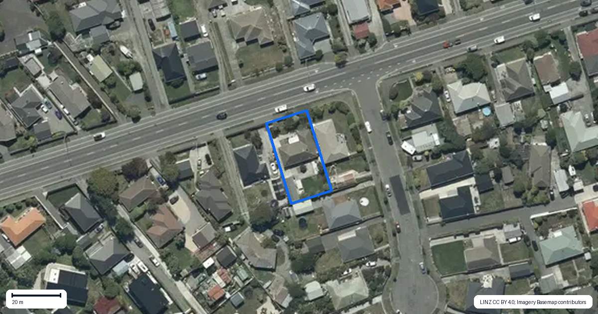 Property context map for 77 Bridge Street, New Brighton, Christchurch