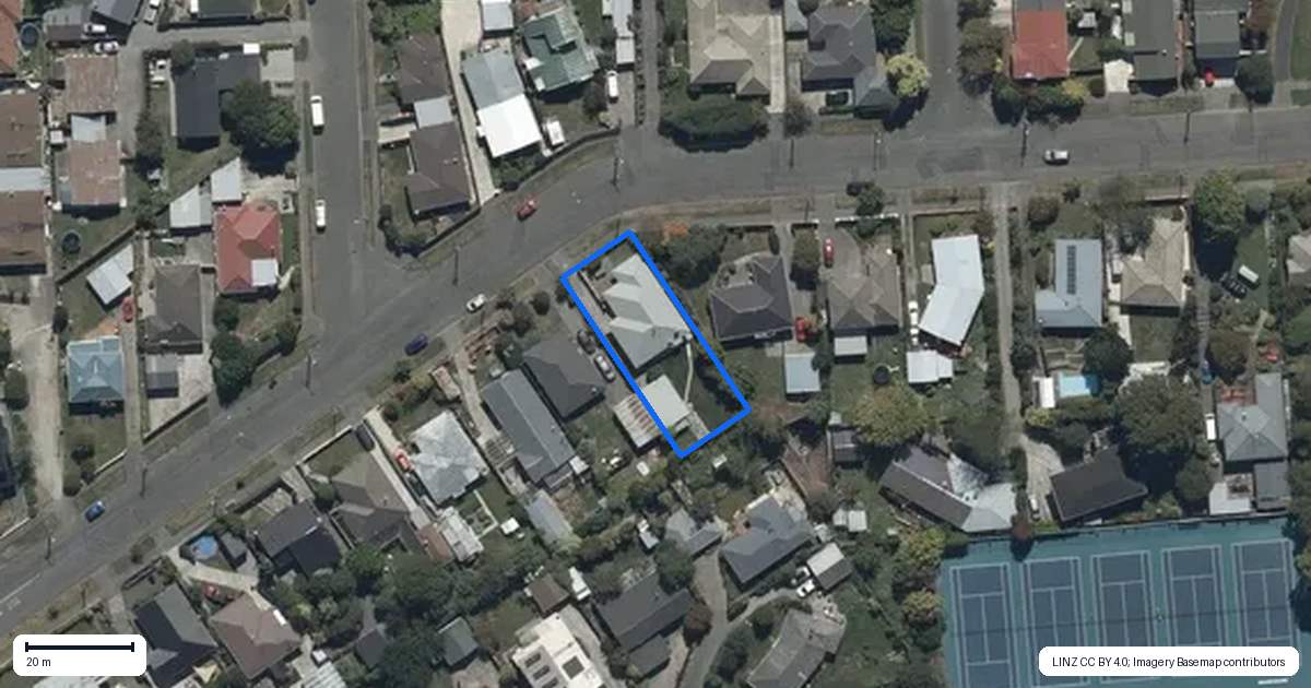 Property context map for 46 Kellys Road, Mairehau, Christchurch
