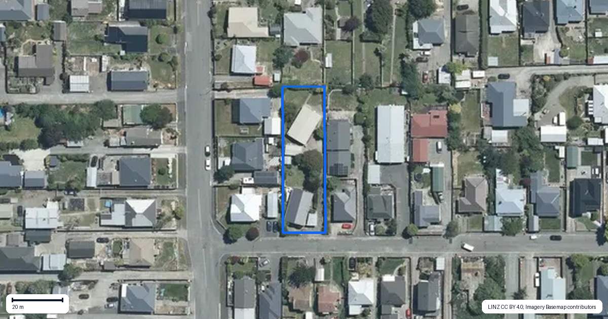 Property context map for 23 Baker Street, West End, Timaru