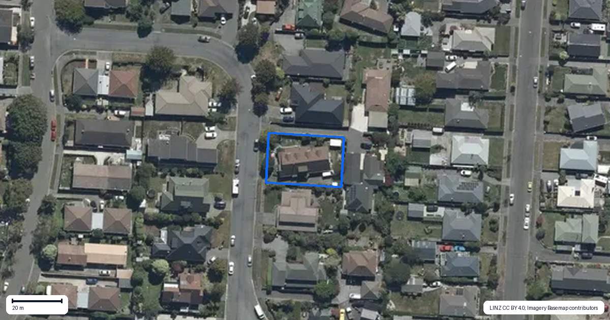 Property context map for 23 Cherrywood Place, Redwood, Christchurch