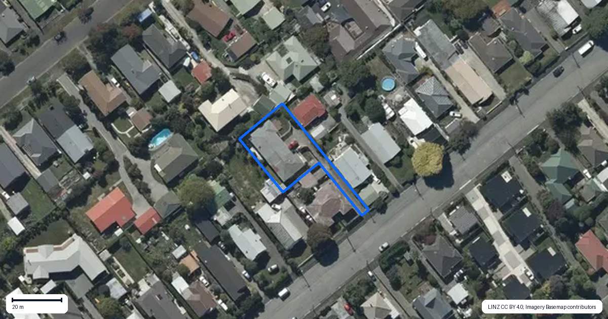 Property context map for 1/71B Conway Street, Somerfield, Christchurch