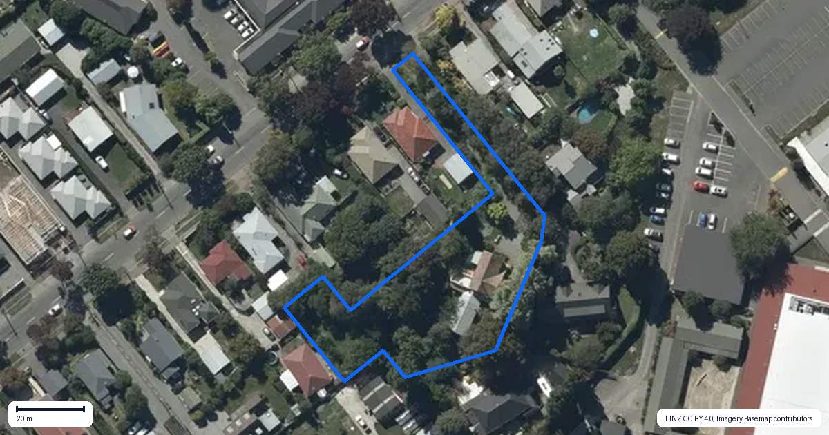 Property context map for 160 Rose Street, Somerfield, Christchurch