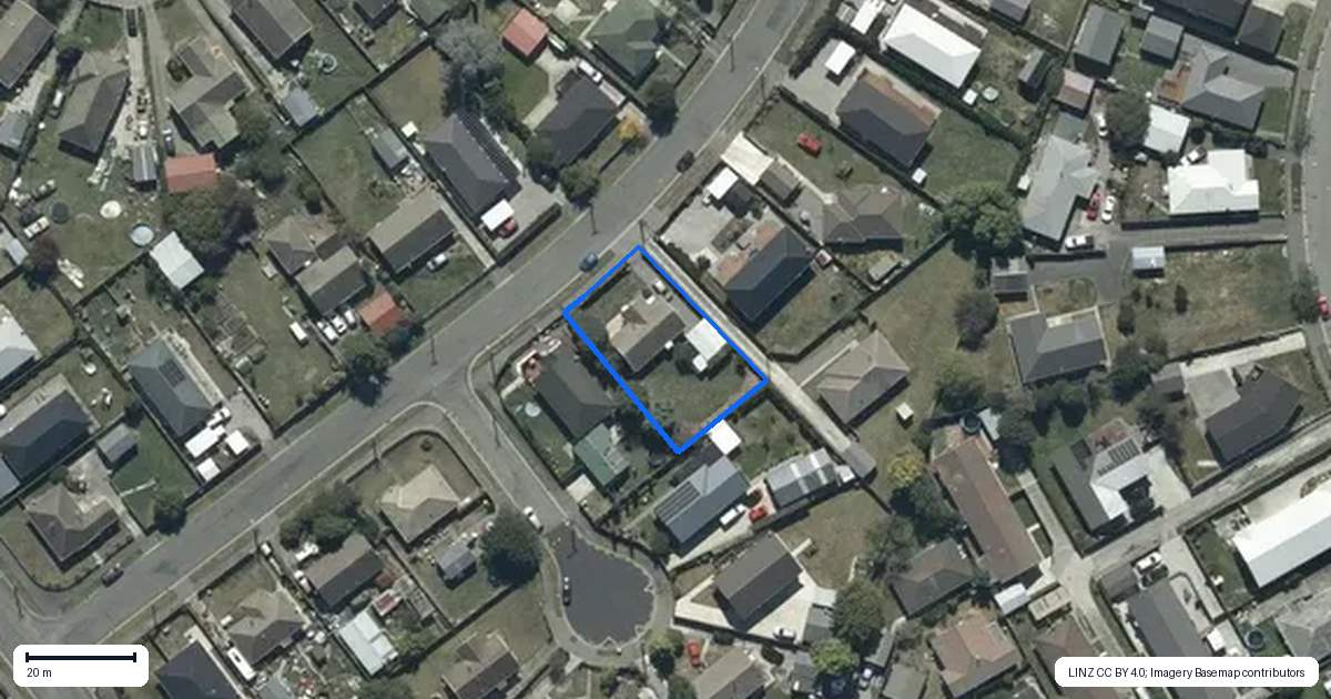 Property context map for 12 Corhampton Street, Aranui, Christchurch