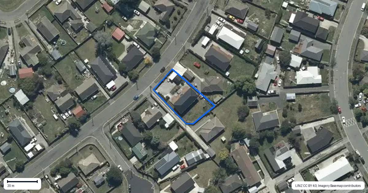Property context map for 16 Corhampton Street, Aranui, Christchurch