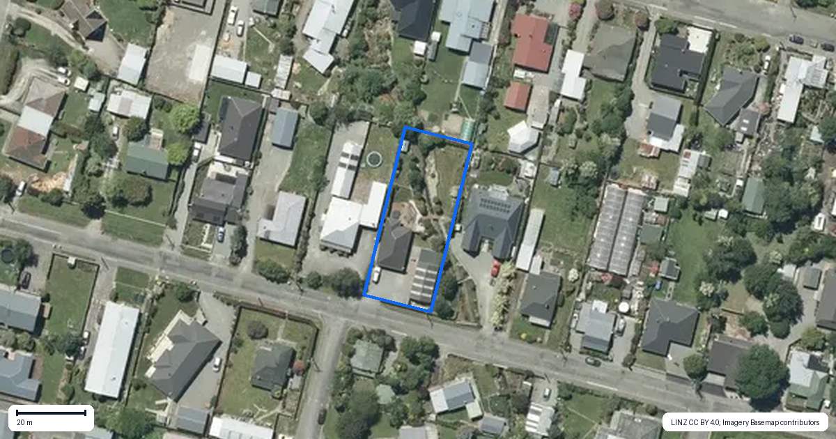 Property context map for 11 South Terrace Road, Geraldine