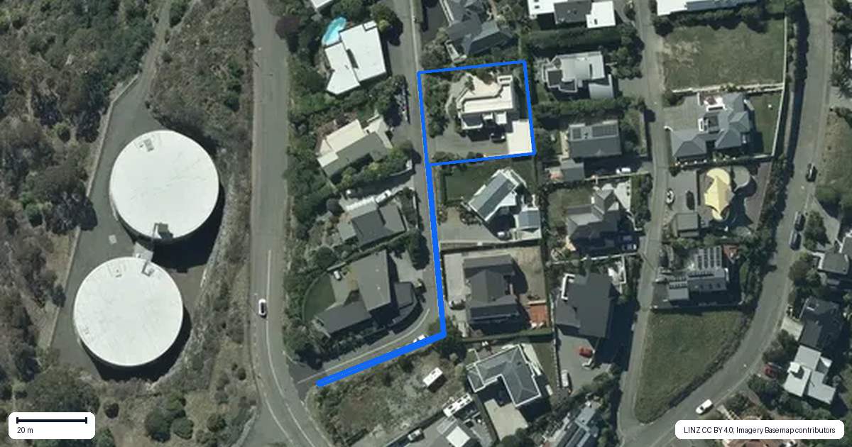 Property context map for 6 Inverness Lane, Redcliffs, Christchurch