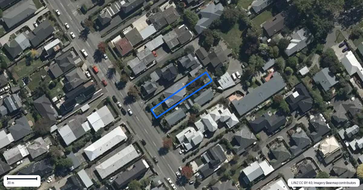 Property context map for 216 Springfield Road, St Albans, Christchurch