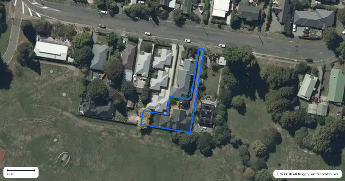 Property context map for 16A Butler Street, Opawa, Christchurch