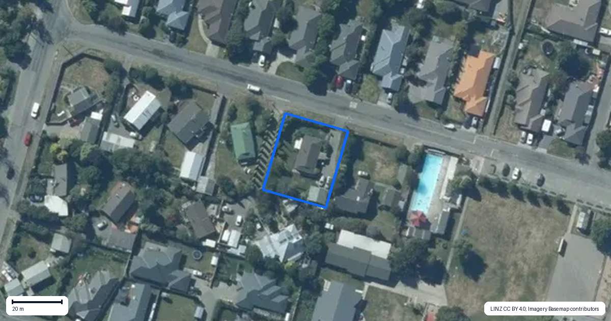 Property context map for 14 School Lane, Kirwee