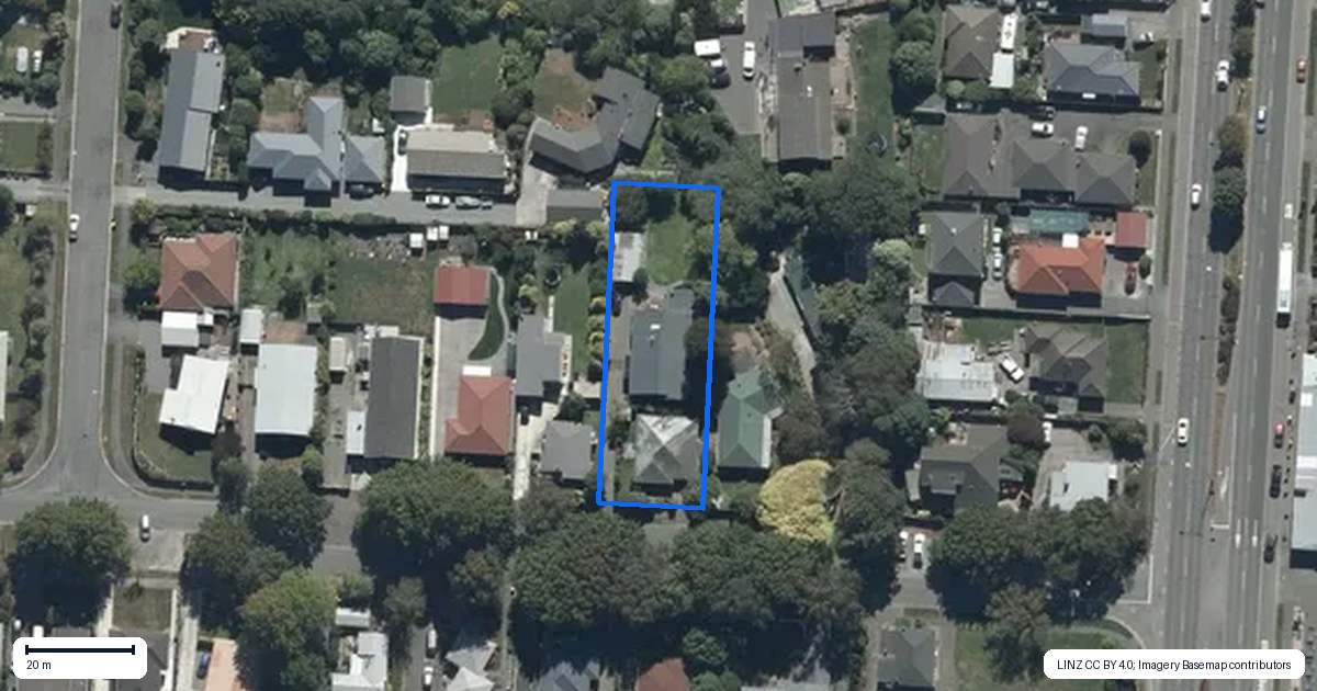 Property context map for 2/18 Barnes Road, Redwood, Christchurch