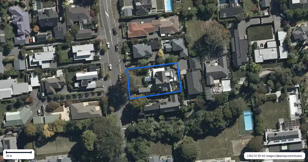 Property context map for 76 Harakeke Street, Fendalton, Christchurch