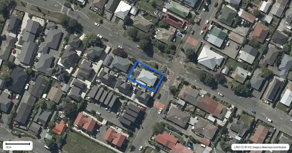 Property context map for 74 Charles Street, Waltham, Christchurch