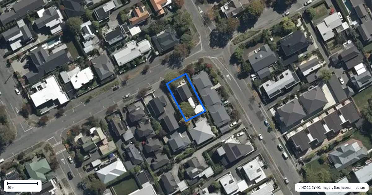 Property context map for 74 Merivale Lane, Merivale, Christchurch