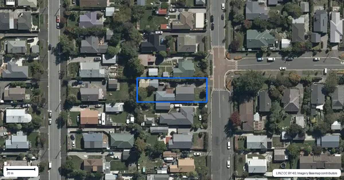 Property context map for 47 Stapletons Road, Richmond, Christchurch