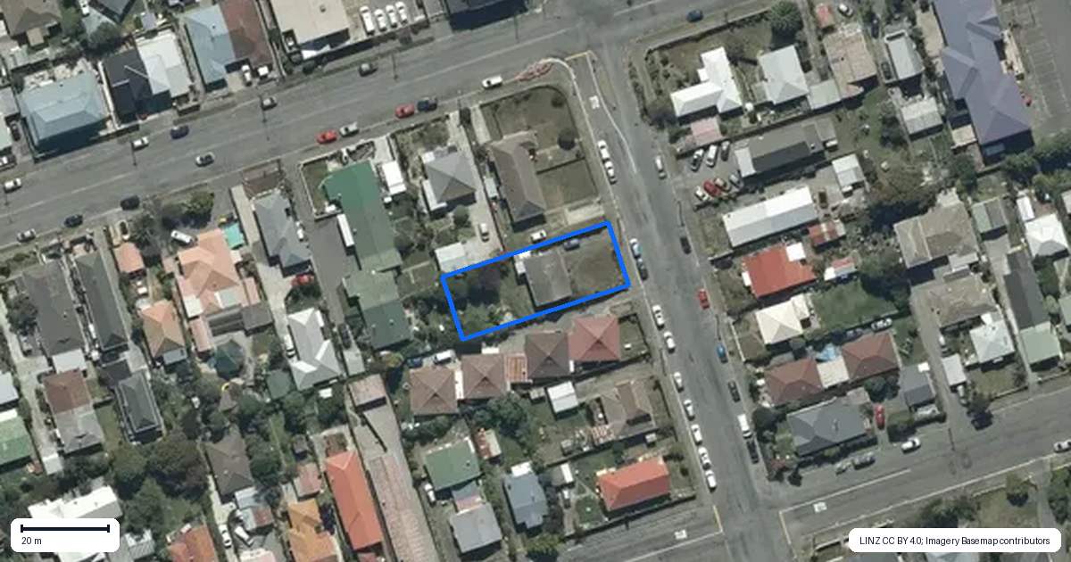 Property context map for 16 Hardy Street, New Brighton, Christchurch