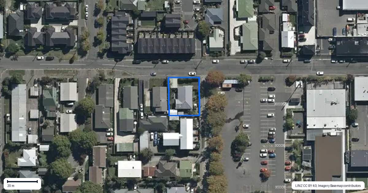 Property context map for 74 Avalon Street, Richmond, Christchurch