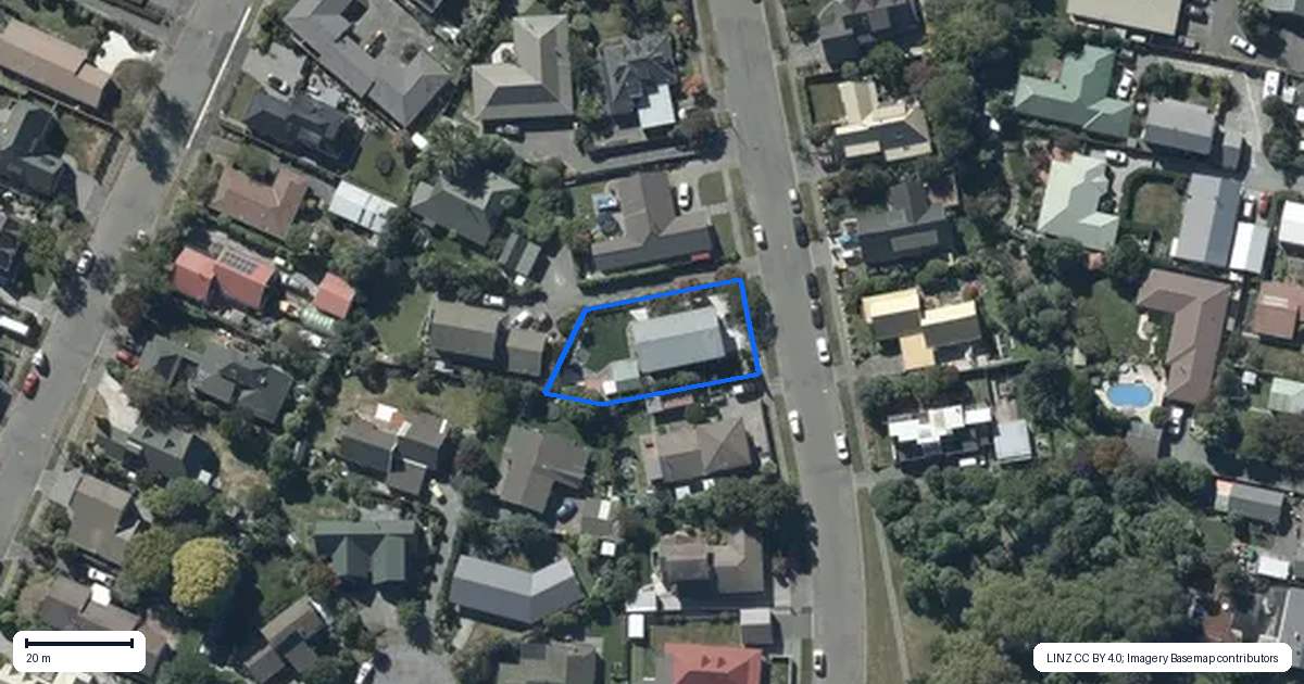 Property context map for 45 Muir Avenue, Halswell, Christchurch