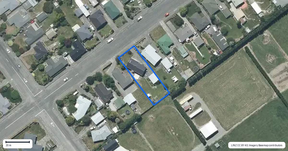 Property context map for 83 Grove Street, Tinwald, Ashburton