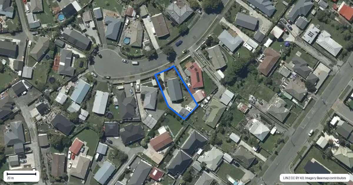 Property context map for 18 Dunoon Place, Woolston, Christchurch