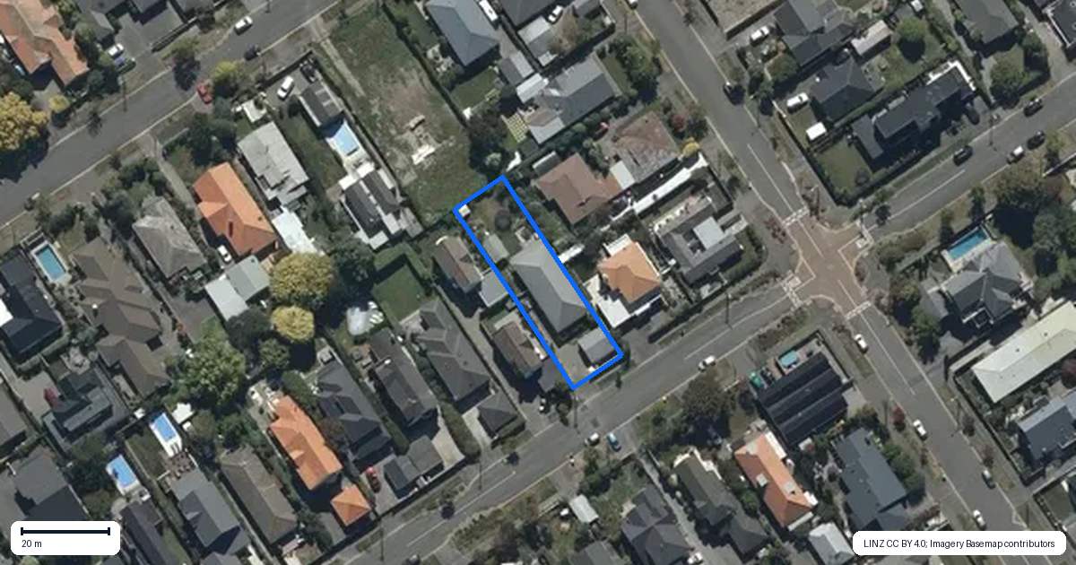 Property context map for 81 Knowles Street, St Albans, Christchurch