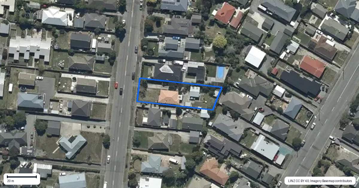 Property context map for 44 Parnwell Street, Burwood, Christchurch