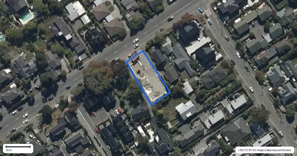 Property context map for 72 Innes Road, St Albans, Christchurch