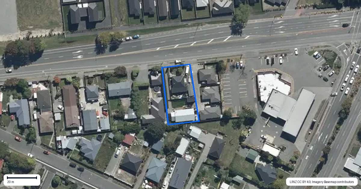 Property context map for 1/17 Johns Road, Belfast, Christchurch