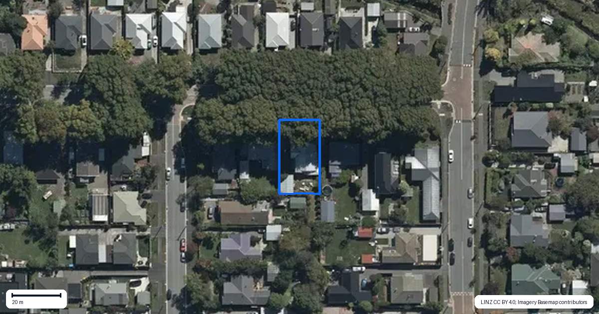 Property context map for 52 Dudley Street, Richmond, Christchurch