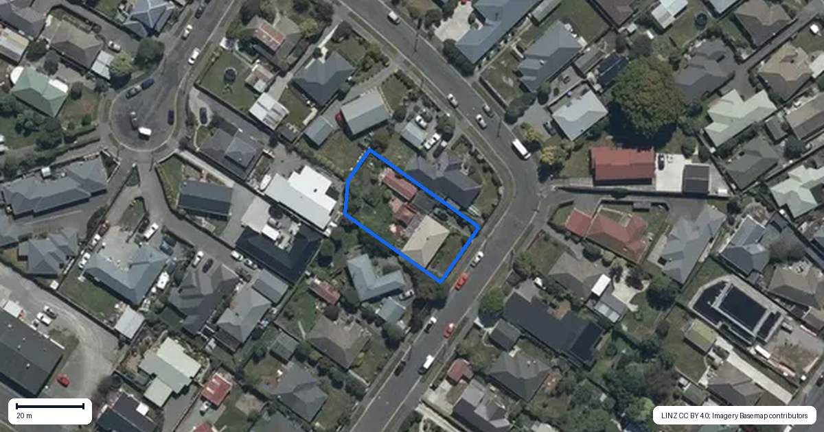 Property context map for 44 Bourne Crescent, Papanui, Christchurch