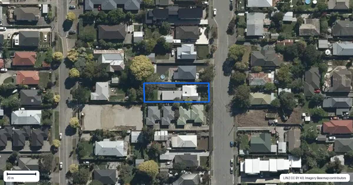 Property context map for 43 Cleveland Street, Edgeware, Christchurch