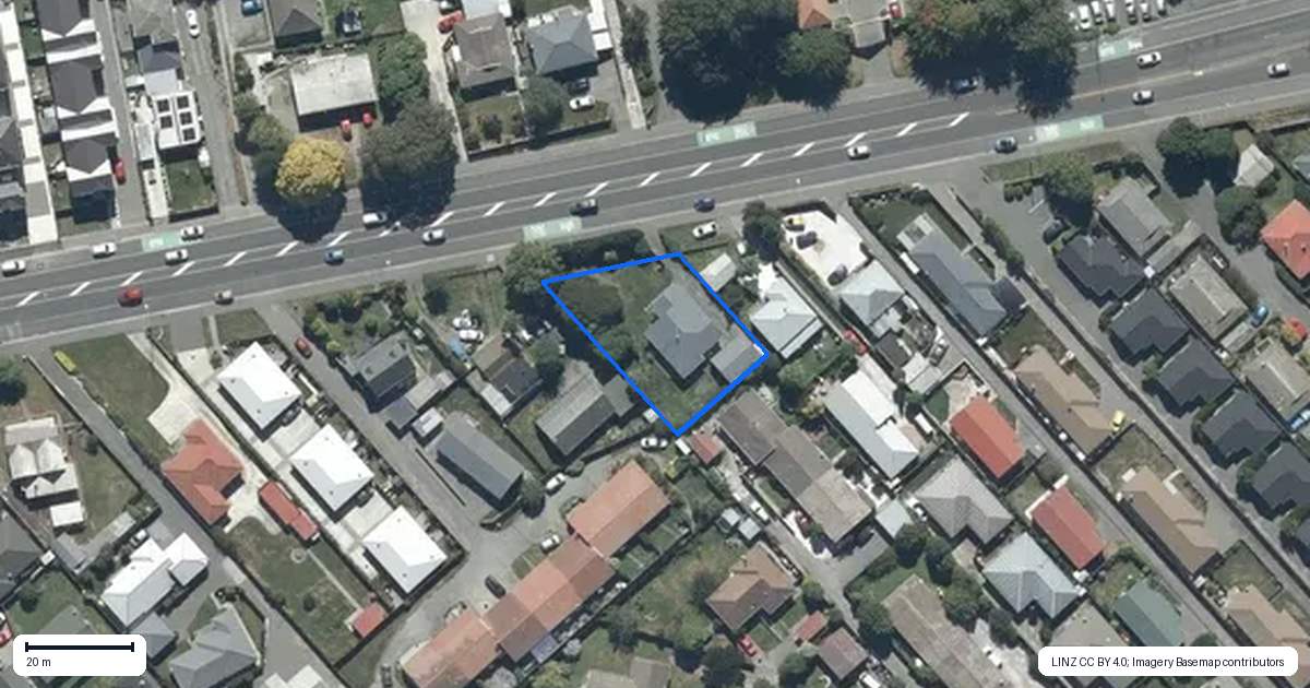 Property context map for 455 Main South Road, Hornby, Christchurch