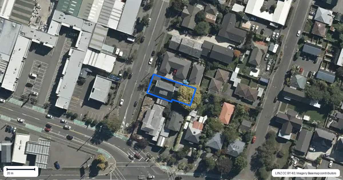 Property context map for 8 Nursery Road, Phillipstown, Christchurch
