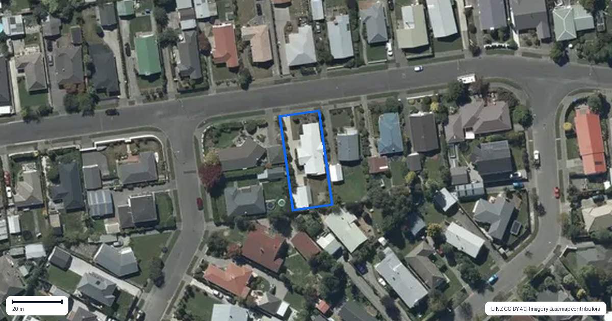 Property context map for 19 Hurunui Street, Cracroft, Christchurch