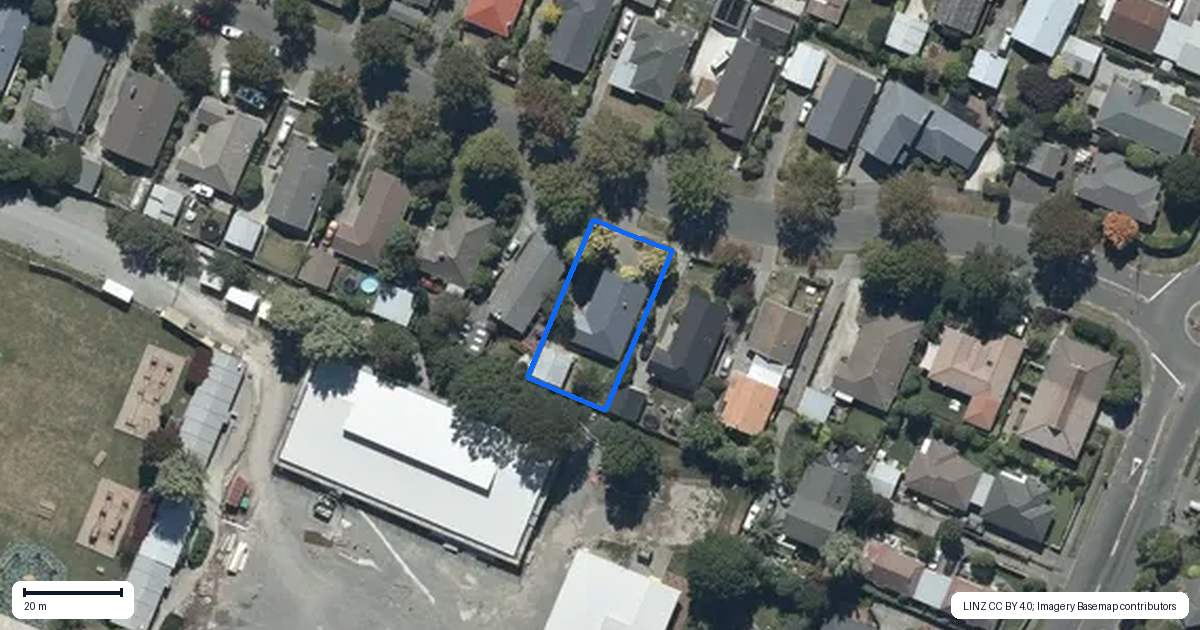 Property context map for 55 Woodbury Street, Russley, Christchurch