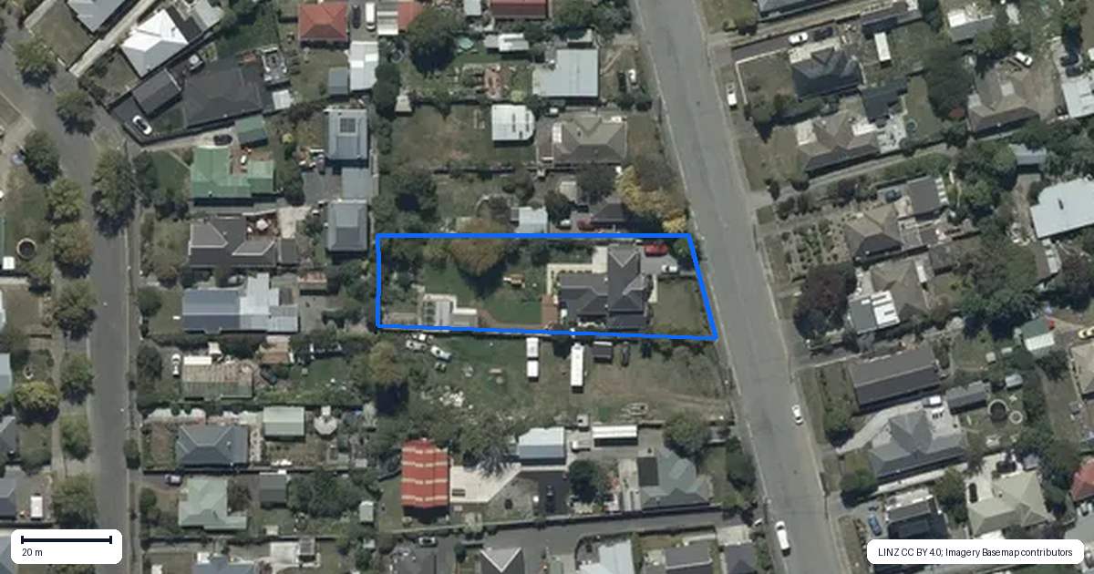 Property context map for 46 Cuffs Road, Wainoni, Christchurch