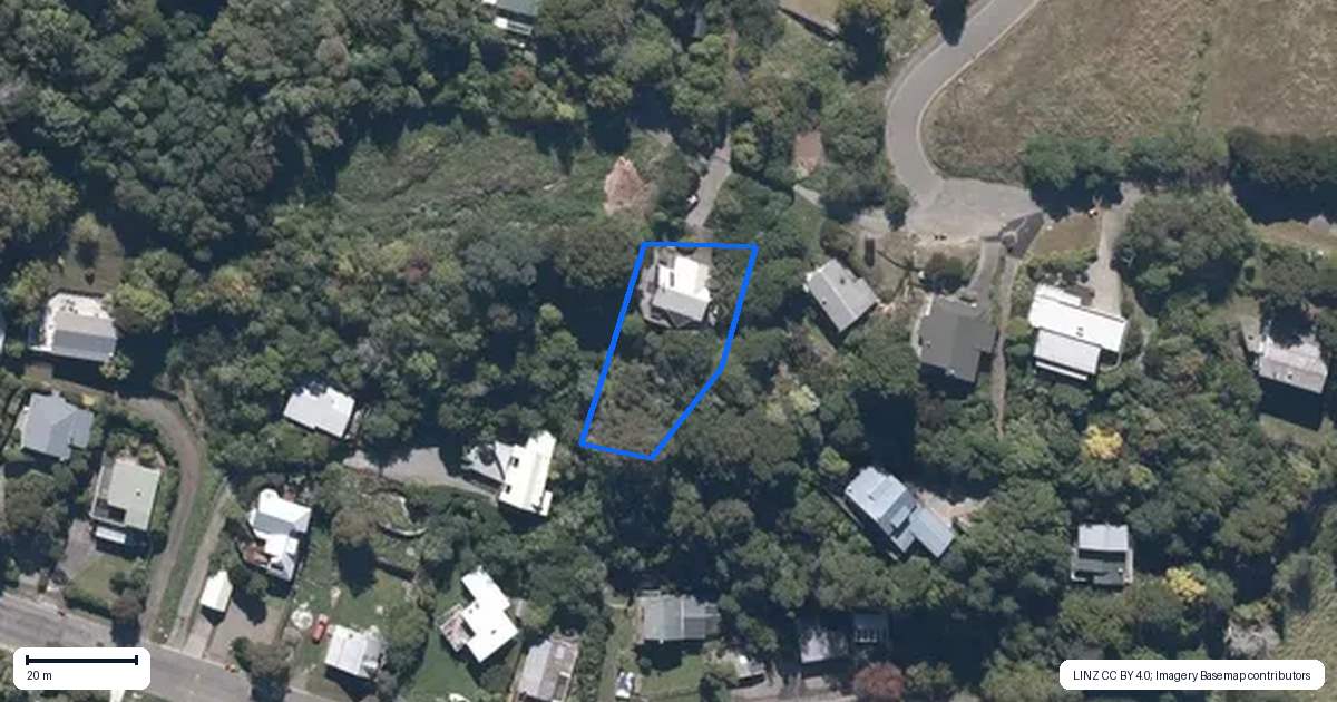 Property context map for 69 Woodills Road, Akaroa