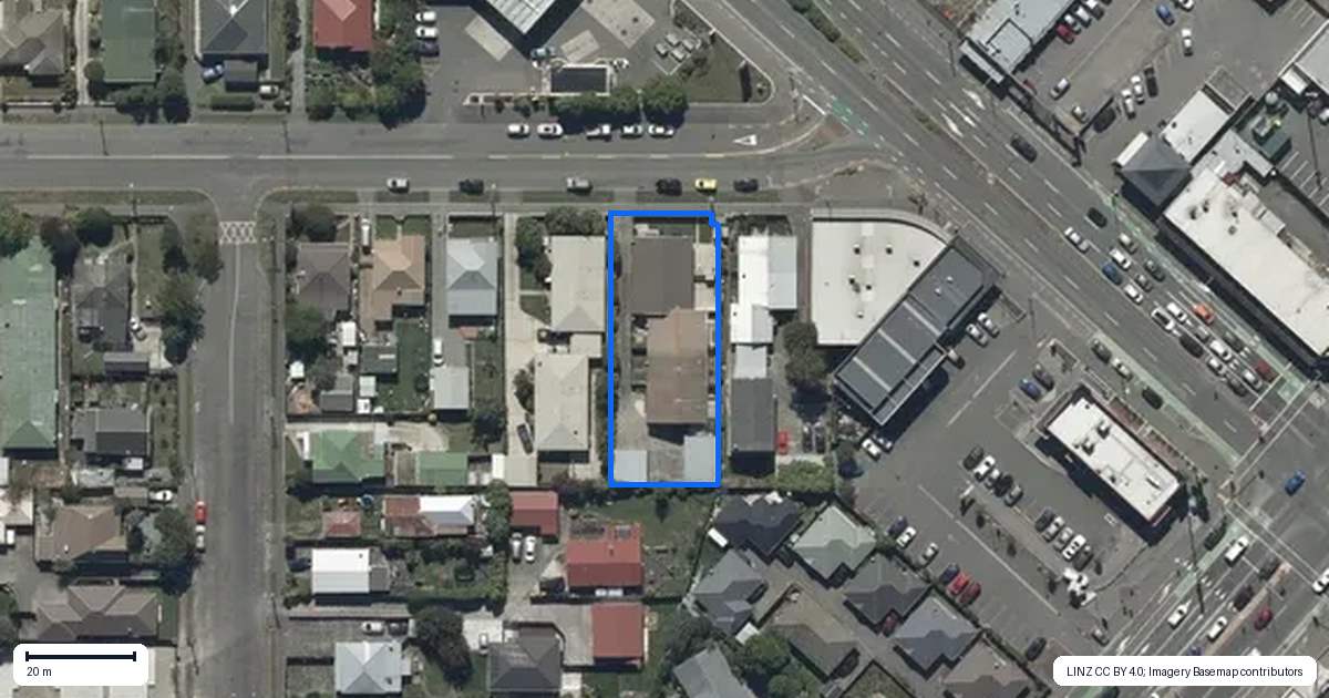 Property context map for 1/654 Cashel Street, Linwood, Christchurch