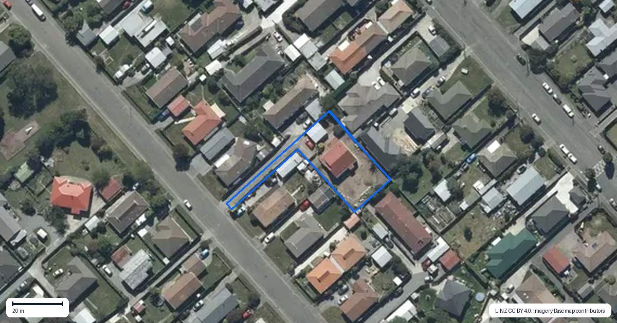 Property context map for 36 Trevor Street, Hornby, Christchurch