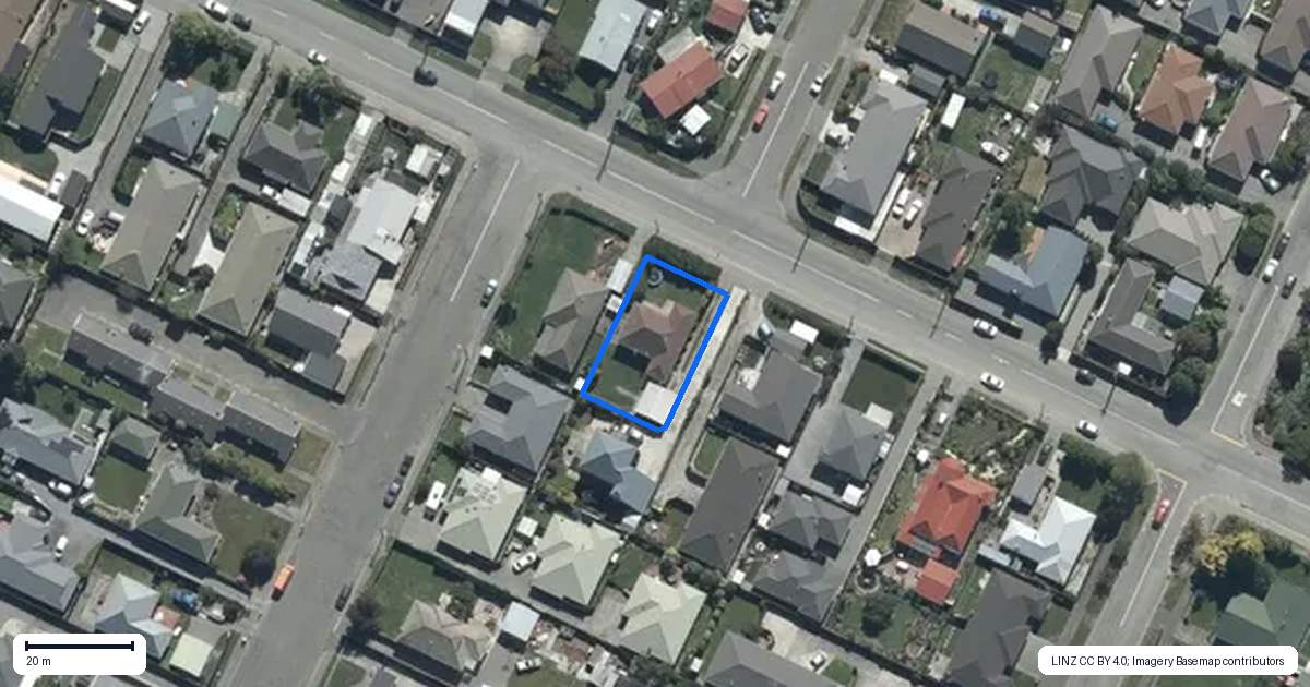 Property context map for 22 Factory Road, Belfast, Christchurch