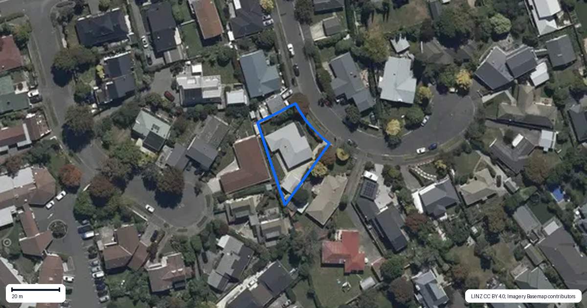 Property context map for 6 Rochford Place, Bryndwr, Christchurch