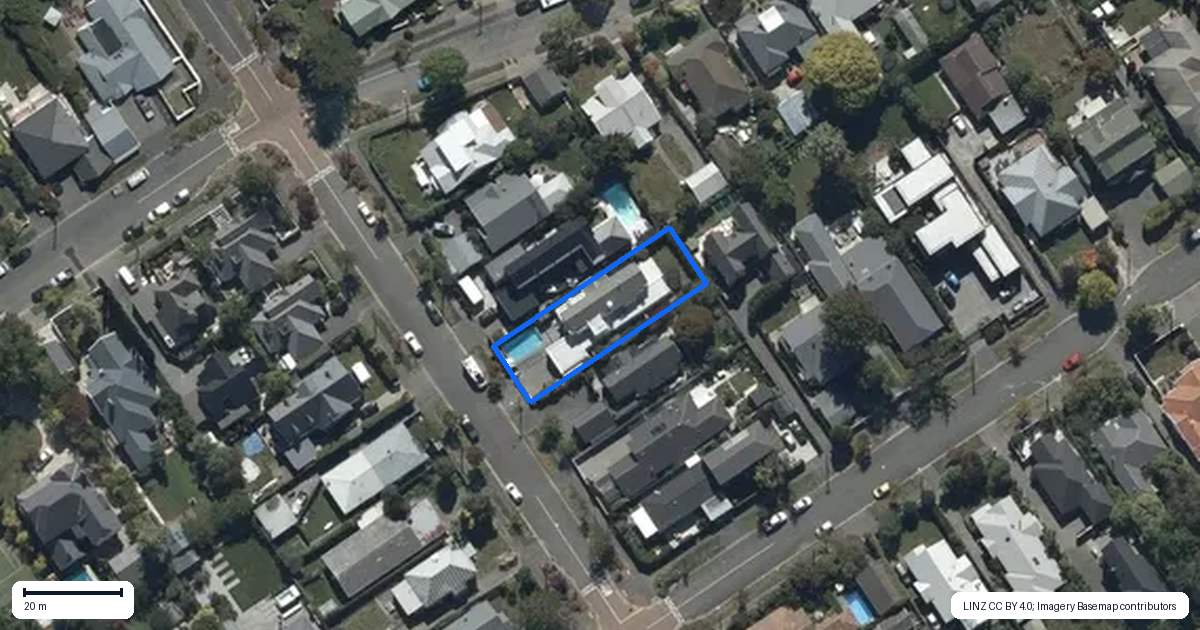 Property context map for 50 Bretts Road, St Albans, Christchurch