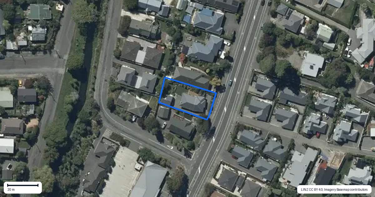 Property context map for 103 Centaurus Road, Huntsbury, Christchurch
