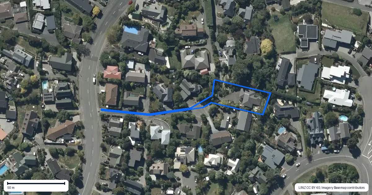 Property context map for 9 Pembridge Lane, Westmorland, Christchurch
