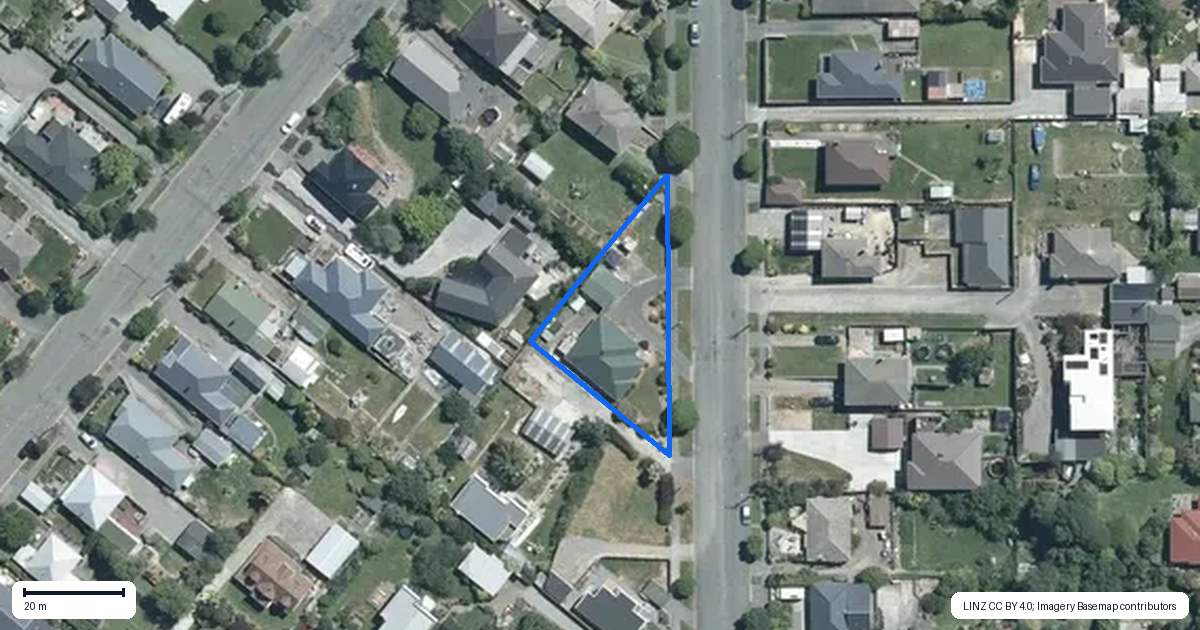Property context map for 23 Mowbray Street, Watlington, Timaru