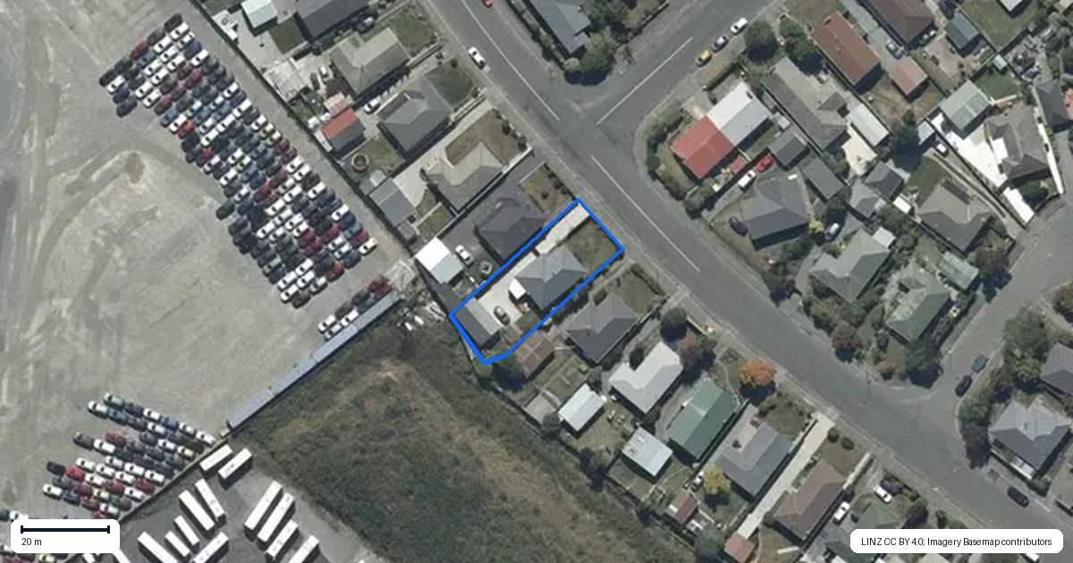 Property context map for 49 Boston Avenue, Hornby, Christchurch
