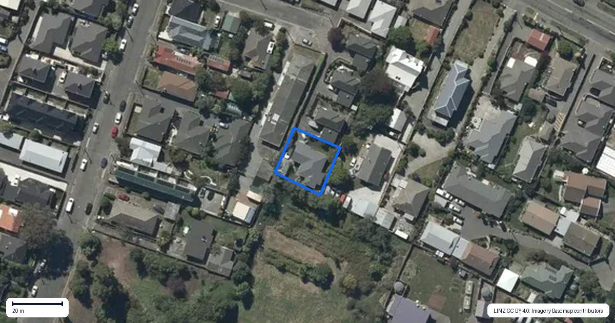 Property context map for 30 Hornbrook Street, Waltham, Christchurch