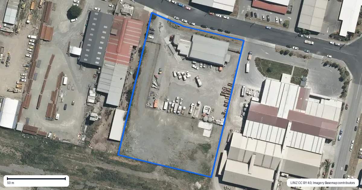 Property context map for 22 Treneglos Street, Washdyke, Timaru