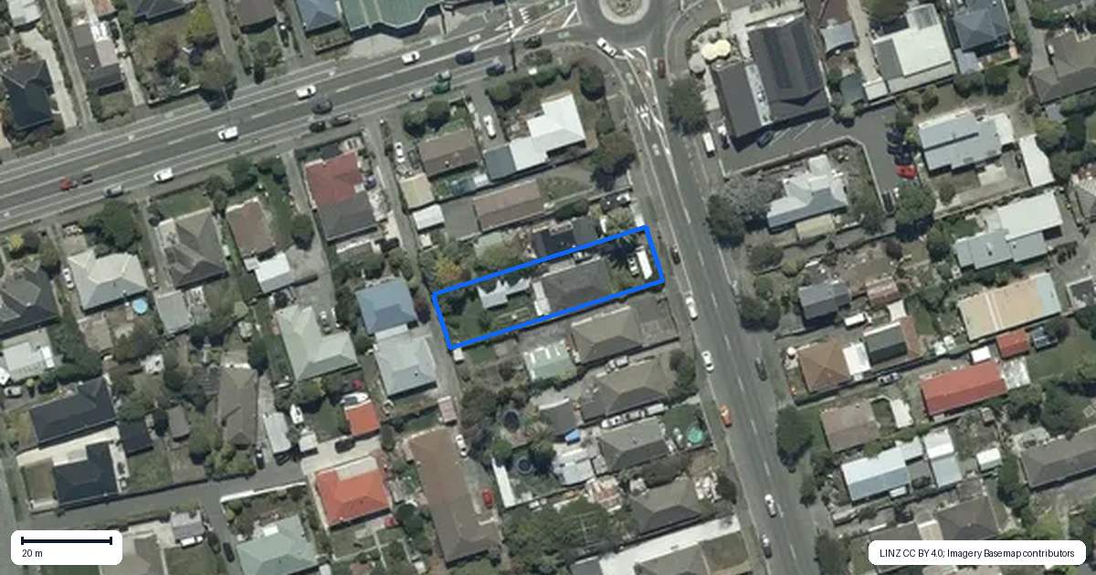 Property context map for 96 Estuary Road, South New Brighton, Christchurch