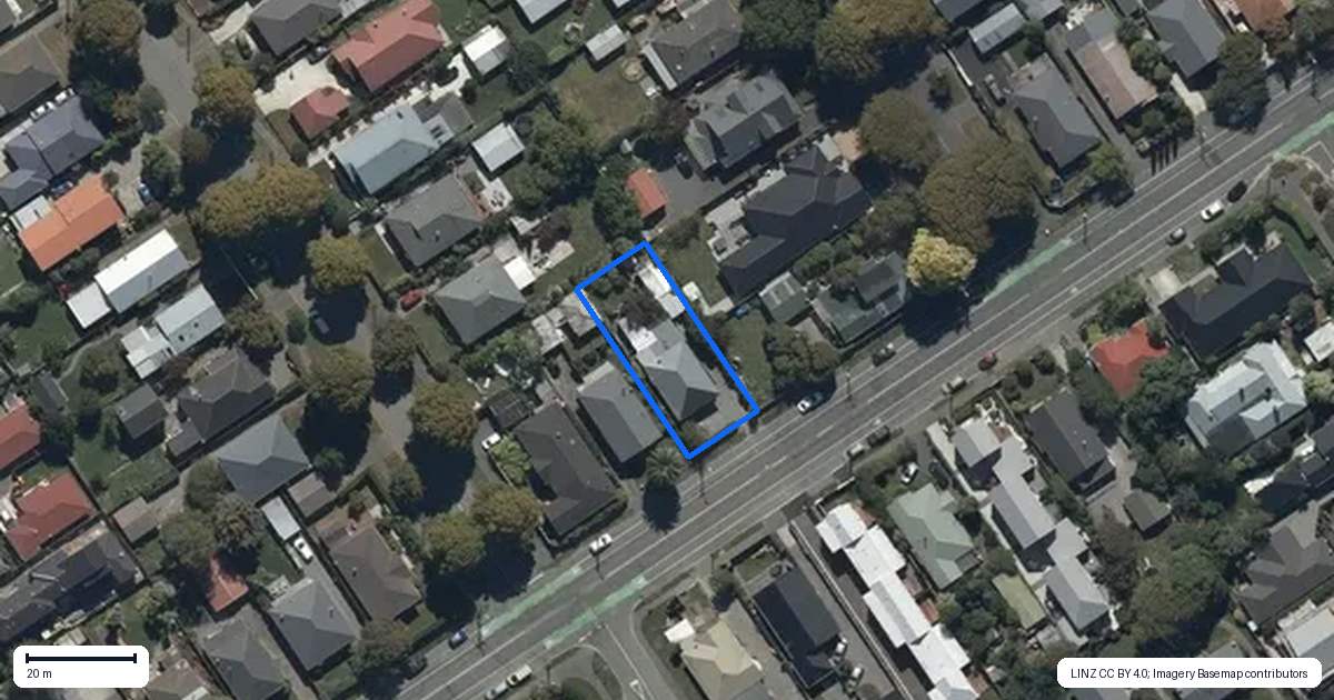 Property context map for 127 Westminster Street, St Albans, Christchurch