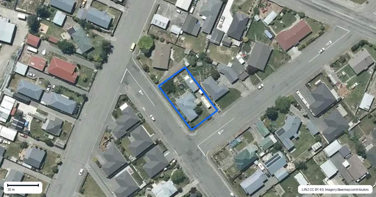 Property context map for 126 George Street, Tinwald, Ashburton